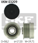 SKF Generatorfreilauf VKM 03209