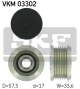 SKF Generatorfreilauf VKM 03302