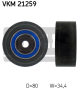 SKF Umlenk-/Führungsrolle, Zahnriemen VKM 21259