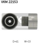 SKF Umlenk-/Führungsrolle, Zahnriemen VKM 22153