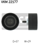 SKF Umlenk-/Führungsrolle, Zahnriemen VKM 22177