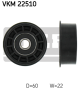 SKF Umlenk-/Führungsrolle, Zahnriemen VKM 22510