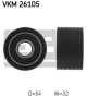 SKF Umlenk-/Führungsrolle, Zahnriemen VKM 26105