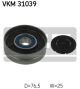 SKF Umlenk-/Führungsrolle, Keilrippenriemen VKM 31039