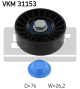 SKF Umlenk-/Führungsrolle, Keilrippenriemen VKM 31153