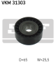 SKF Umlenk-/Führungsrolle, Keilrippenriemen VKM 31303