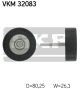 SKF Umlenk-/Führungsrolle, Keilrippenriemen VKM 32083