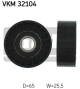 SKF Umlenk-/Führungsrolle, Keilrippenriemen VKM 32104