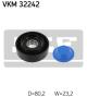 SKF Umlenk-/Führungsrolle, Keilrippenriemen VKM 32242