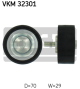 SKF Umlenk-/Führungsrolle, Keilrippenriemen VKM 32301