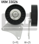 SKF Umlenk-/Führungsrolle, Keilrippenriemen VKM 33026
