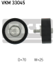 SKF Umlenk-/Führungsrolle, Keilrippenriemen VKM 33045