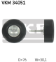 SKF Umlenk-/Führungsrolle, Keilrippenriemen VKM 34051