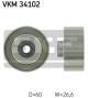 SKF Umlenk-/Führungsrolle, Keilrippenriemen VKM 34102