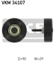 SKF Umlenk-/Führungsrolle, Keilrippenriemen VKM 34107