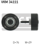 SKF Umlenk-/Führungsrolle, Keilrippenriemen VKM 34111