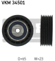SKF Umlenk-/Führungsrolle, Keilrippenriemen VKM 34501