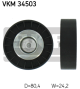 SKF Umlenk-/Führungsrolle, Keilrippenriemen VKM 34503