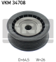 SKF Umlenk-/Führungsrolle, Keilrippenriemen VKM 34708