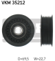 SKF Umlenk-/Führungsrolle, Keilrippenriemen VKM 35212
