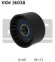 SKF Umlenk-/Führungsrolle, Keilrippenriemen VKM 36038