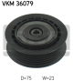 SKF Umlenk-/Führungsrolle, Keilrippenriemen VKM 36079