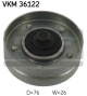SKF Umlenk-/Führungsrolle, Keilrippenriemen VKM 36122