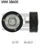 SKF Umlenk-/Führungsrolle, Keilrippenriemen VKM 38600