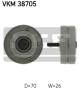SKF Umlenk-/Führungsrolle, Keilrippenriemen VKM 38705