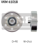 SKF Umlenk-/Führungsrolle, Keilrippenriemen VKM 61018