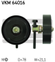 SKF Umlenk-/Führungsrolle, Keilrippenriemen VKM 64016