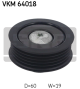 SKF Umlenk-/Führungsrolle, Keilrippenriemen VKM 64018