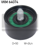 SKF Umlenk-/Führungsrolle, Keilrippenriemen VKM 64074