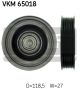 SKF Umlenk-/Führungsrolle, Keilrippenriemen VKM 65018