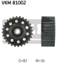 SKF Umlenk-/Führungsrolle, Zahnriemen VKM 81002