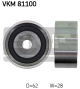 SKF Umlenk-/Führungsrolle, Zahnriemen VKM 81100