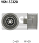 SKF Umlenk-/Führungsrolle, Zahnriemen VKM 82320