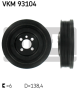 SKF Riemenscheibe, Kurbelwelle VKM 93104