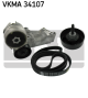 SKF Keilrippenriemensatz VKMA 34107