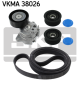 SKF Keilrippenriemensatz VKMA 38026