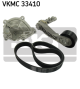 SKF Wasserpumpe + Keilrippenriemensatz VKMC 33410