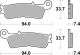 BREMBO Bremsbelagsatz, Scheibenbremse 07YA55SD