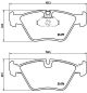 BREMBO Bremsbelagsatz, Scheibenbremse P 06 022