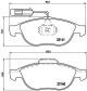 BREMBO Bremsbelagsatz, Scheibenbremse P 23 075