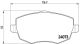 BREMBO Bremsbelagsatz, Scheibenbremse P 23 095