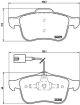 BREMBO Bremsbelagsatz, Scheibenbremse P 23 103