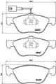 BREMBO Bremsbelagsatz, Scheibenbremse P 23 112