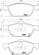 BREMBO Bremsbelagsatz, Scheibenbremse P 28 076X