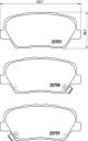 BREMBO Bremsbelagsatz, Scheibenbremse P 30 070