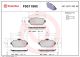 BREMBO Bremsbelagsatz, Scheibenbremse P50119NX